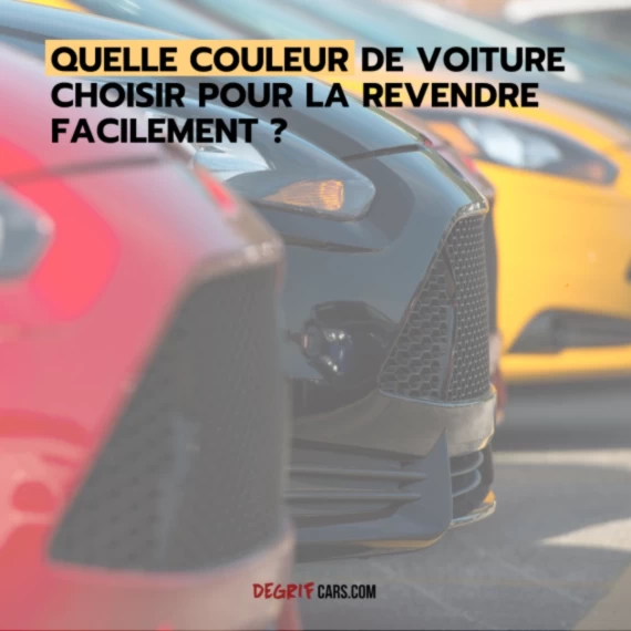 Voitures de différentes couleurs garées côte à côte, illustrant les coloris les plus populaires pour une revente rapide et au meilleur prix.