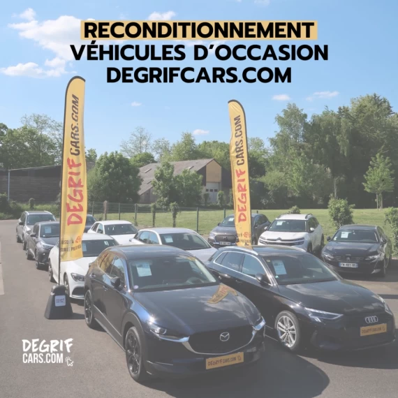 Parc occasion DEGRIFCARS avec toutes les voitures d’occasion et présentation de nos services automobiles