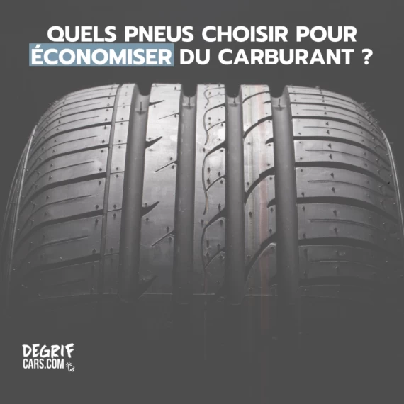 Pneus de voiture sur route montrant l’impact sur la consommation de carburant, véhicules neufs et occasions disponibles chez Degrifcars.com