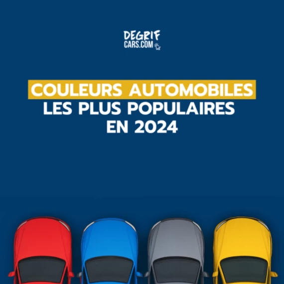 Voitures de différentes couleurs alignées avec une vue sur le toit, illustrant les tendances 2024 en matière de teintes automobiles.