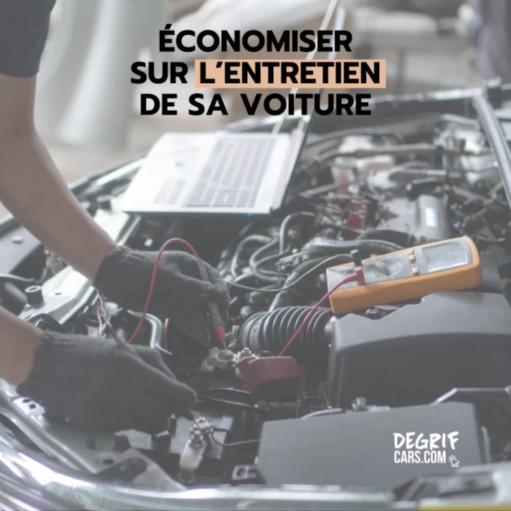 Entretien économique d’un véhicule avec vérification du moteur, des niveaux et pression des pneus par un garagiste et mécanicien automobile dans un garage